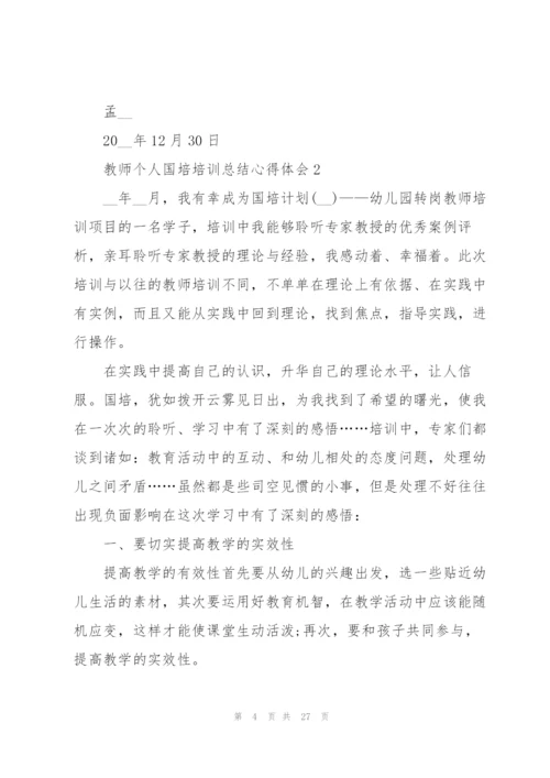 教师个人国培培训总结心得体会范文十篇.docx