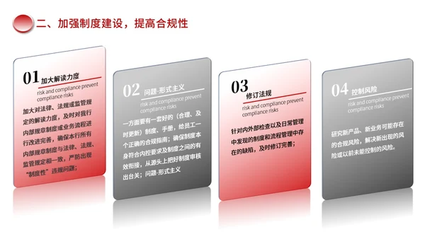 红色黑色简约商务合规风险管理PPT模板合规培训