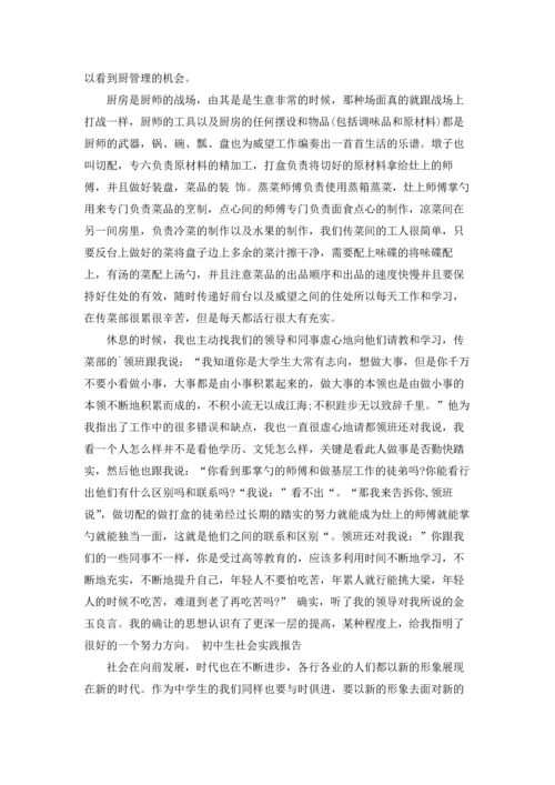 初中生社会实践报告(精选15篇).docx
