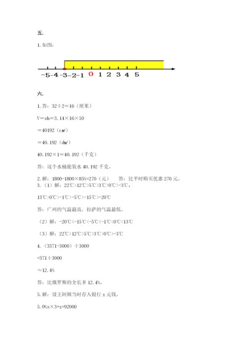 小学六年级升初中模拟试卷精品【易错题】.docx