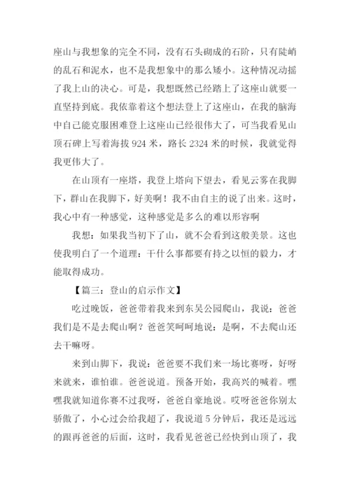 登山的启示作文300字.docx