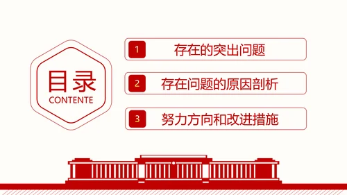 群众生活会专题通用PPT课件模板