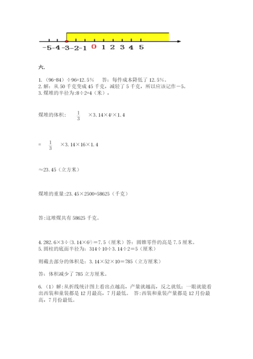 人教版六年级数学下学期期末测试题【真题汇编】.docx