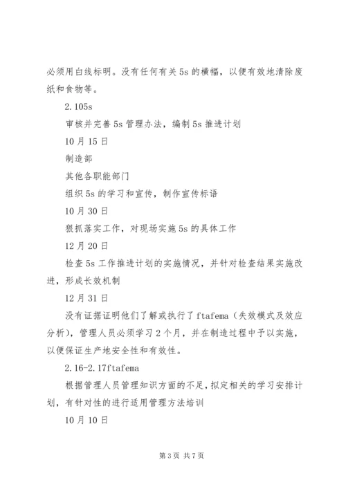 庞巴迪公司对公司现场评估审核不符合项整改计划 (4).docx