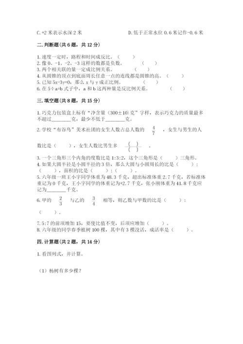 青州市六年级下册数学期末测试卷1套.docx