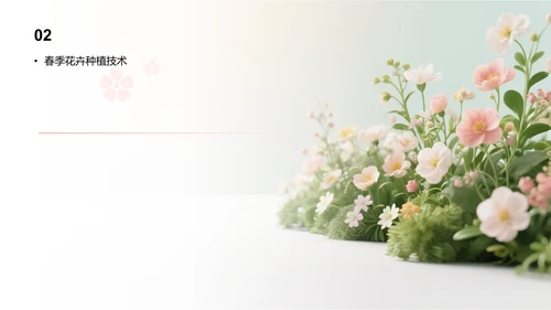 粉色实景风春季花卉主题汇报PPT模板