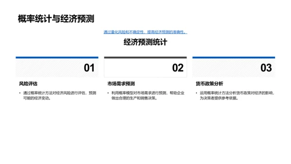 概率统计在经济分析中的作用PPT模板