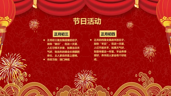 中国传统文化春节习俗PPT模板