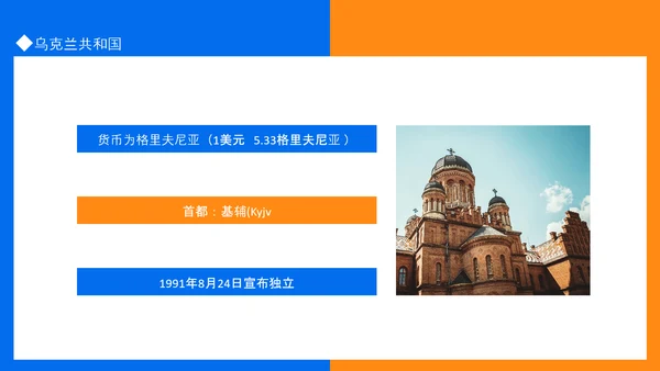 乌克兰介绍动态PPT模板