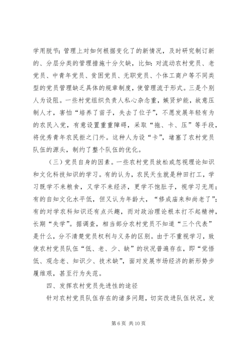 浅议县发挥农村党员先进性的有效途径.docx