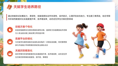 橙红色3D关于体育课教学计划PPT模板