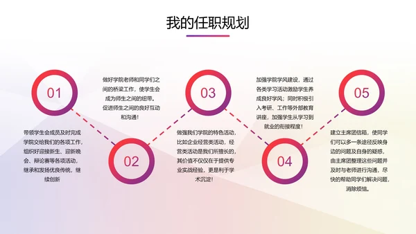 彩色朝气剪影学校学生会主席竞选PPT模板