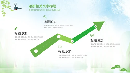 小清新春天来了春游你好春天治愈系画风PPT