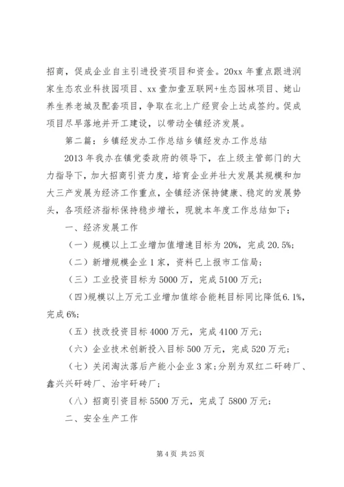 乡镇经发办工作总结及工作计划.docx