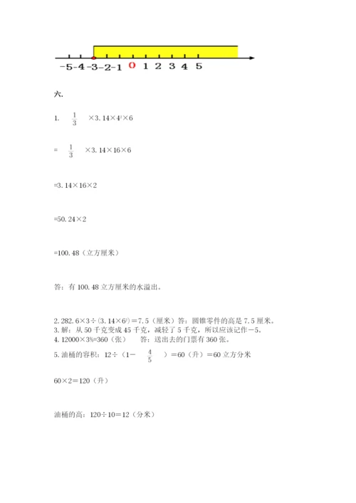四川省【小升初】2023年小升初数学试卷带答案（综合卷）.docx