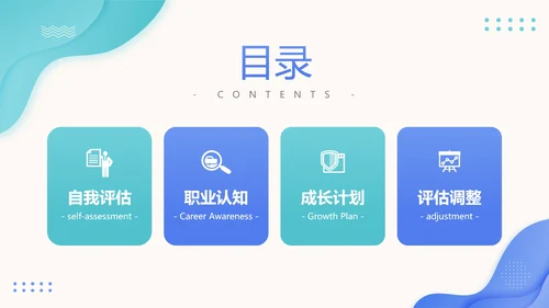 清新简约风大学生职业生涯规划