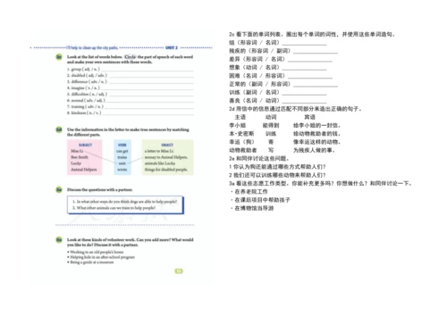 【课堂笔记】Unit 2 I'll help to clean up the city parks.