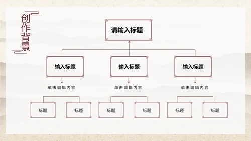 黄色中国古风梅花PPT模板