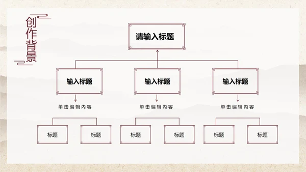 黄色中国古风梅花PPT模板