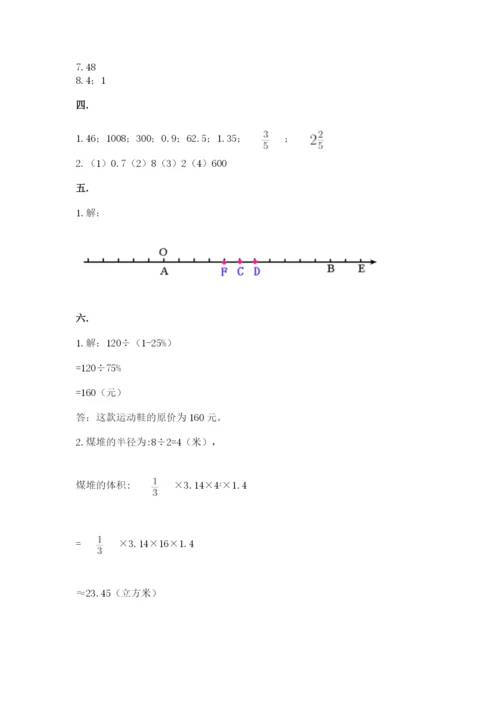 苏教版数学六年级下册试题期末模拟检测卷精品【夺冠】.docx