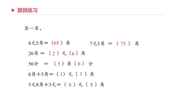 专题五：认识人民币复习课件(共24张PPT)一年级数学下学期期末核心考点集训（人教版）