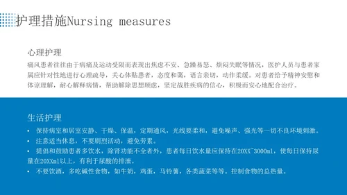蓝色简约商务痛风患者患者护理医疗培训PPT课件