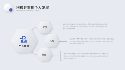 简约微粒体个人述职报告工作汇报自我介绍ppt模板