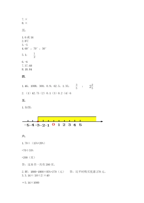 人教版小升初数学模拟试卷附参考答案（b卷）.docx