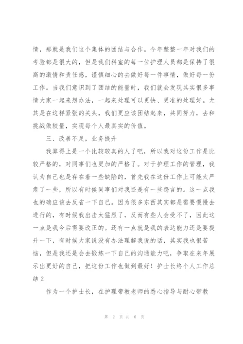 护士长终个人工作总结.docx