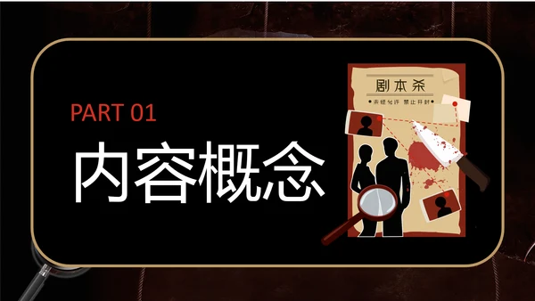 剧本杀游戏介绍PPT模板