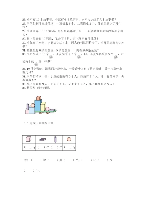 小学一年级数学应用题大全附答案（轻巧夺冠）.docx