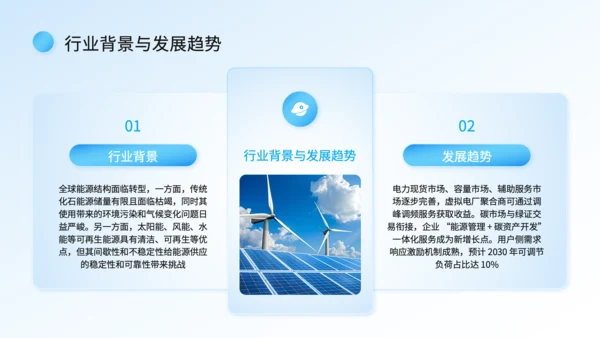 蓝色科技风智慧能源系统落地汇报PPT