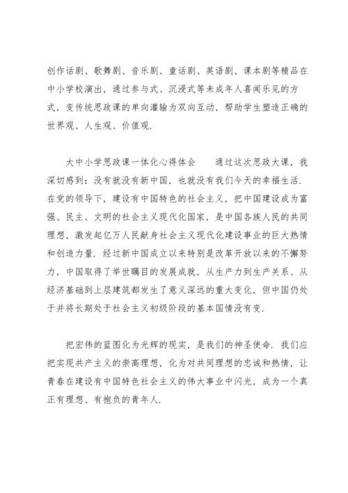大中小学思政课一体化心得体会.docx