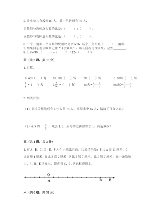 苏教版数学小升初模拟试卷含完整答案（各地真题）.docx