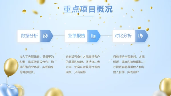 蓝色时尚公司年会活动策划动态PPT模板