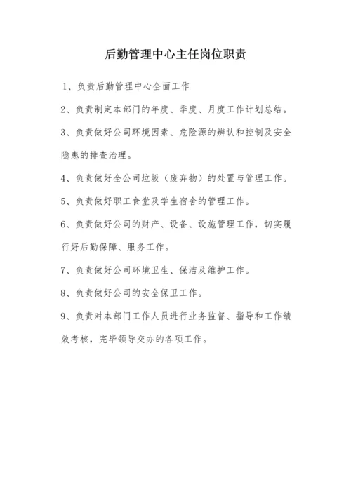 后勤管理中心管理手册修改.docx