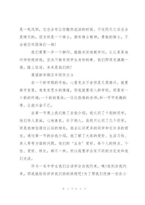 展望新学期五年级作文5篇.docx