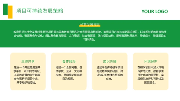 绿色商务风研学项目产品介绍PPT
