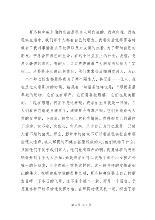 夏洛特的网读后感 (2).docx