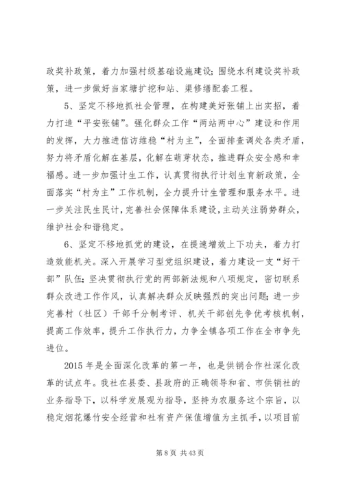 乡镇年度社会经济事业工作总结及工作计划_1.docx