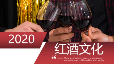 奢华红酒洋酒葡萄酒酒文化宣传PPT模板