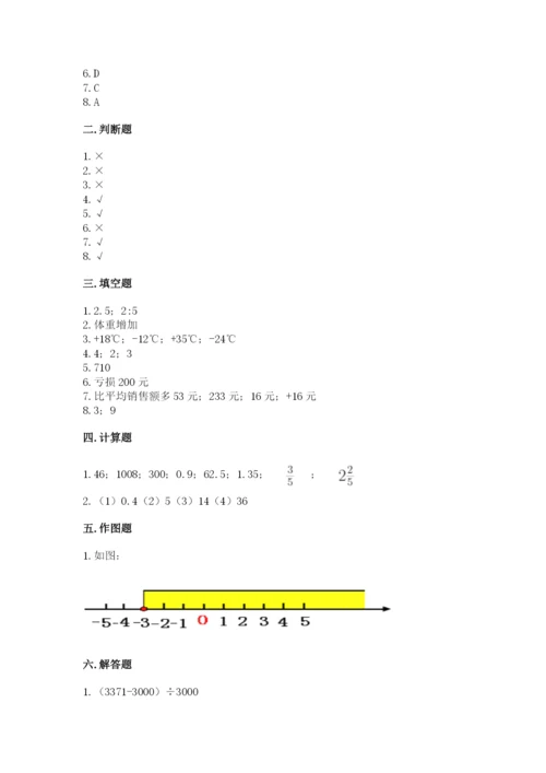 北师大版小学六年级下册数学期末综合素养测试卷含答案（完整版）.docx