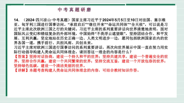 九下道法第一单元我们共同的世界复习课件2024  