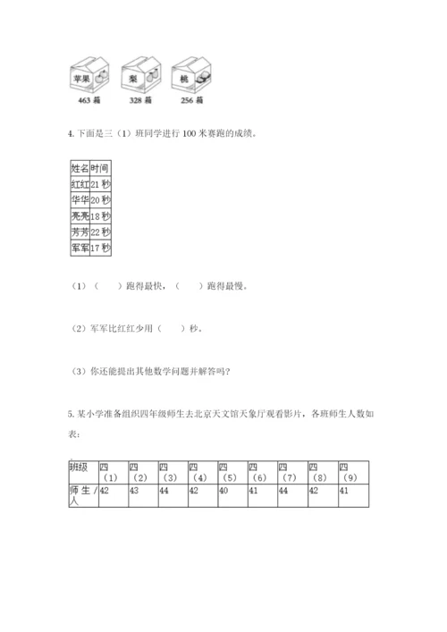 小学三年级数学应用题大全附答案（达标题）.docx