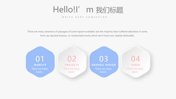 时尚小清新微立体述职报告通用PPT动态模板封面含PS