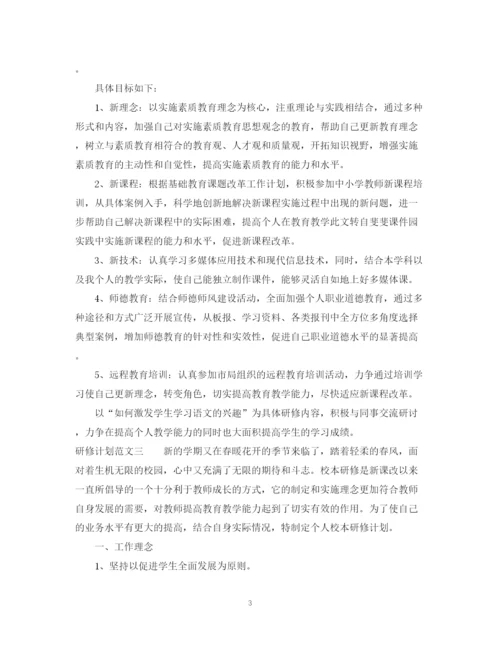 精编之研修计划范文.docx