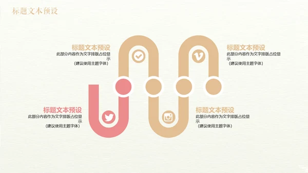 清新简约粉色商务工作汇报通用PPT模板