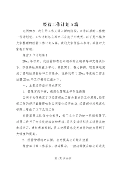 经营工作计划5篇.docx