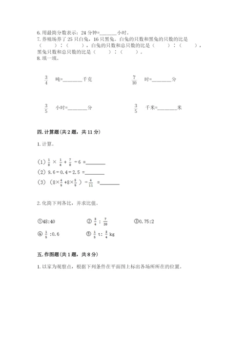 六年级上册数学期末测试卷及完整答案（易错题）.docx