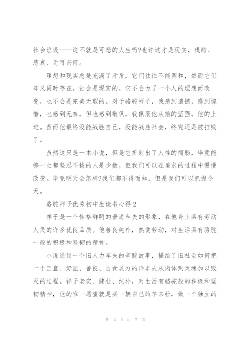骆驼祥子优秀初中生读书心得2022.docx